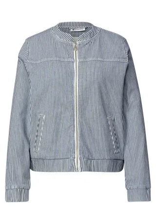 Street One - Gestreifte Bomberjacke blau - Gr. - 36
