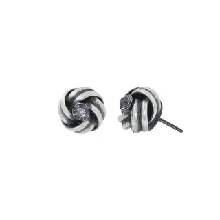 konplott - Ohrstecker - La Comtesse II grau/silver