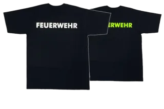 Feuerwehr T-Shirt mit 2-Seitig mit Reflexdruck L Silber standard