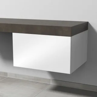 Sanipa Anbau-/Solitärschrank mit Auszug 2morrow (P2233) 340x600x520 Weiß-Glanz, P223378 P223378