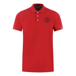 Aquascutum Branded Sleeve Rotes Poloshirt