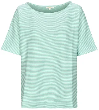 zab company - Da. Strukturshirt Streifen salbei-weiss - Gr. - 40