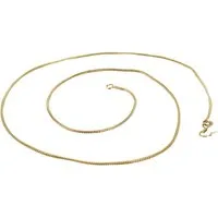 Guru-Shop Perlenkette Feine indische goldfarbene Basic Kette - 50 cm
