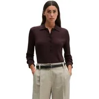 Marc O'Polo Langarm-Poloshirt aus Bio-Baumwoll-Modal-Stretch-Jersey