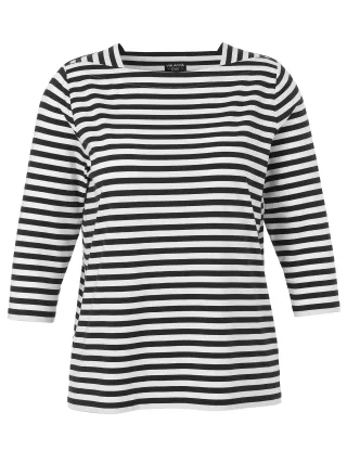 VIA APPIA DUE - T-Shirt Karree 3/4 Arm schwarz/creme - Gr. - 48