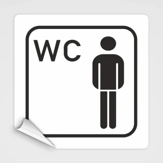 Herren WC Aufkleber Piktogramm 1