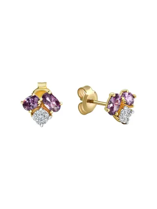 Fascination by Ellen K., F Ohrringe Gold 375 Amethyst + Zirkonia