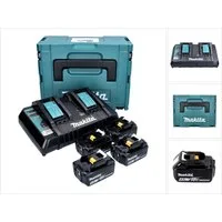 Makita Power Source Kit 18 V mit 4x BL 1840 B Akku 4,0 Ah + DC 18 RD Akkupacks
