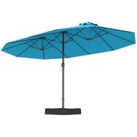 COSTWAY Sonnenschirm, LxB: 470x285 cm, Marktschirm mit Ständer, Kurbel, für Garten, Terrasse