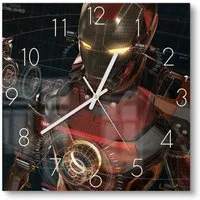 DEQORI Wanduhr 'Legendäre Iron Man Anzug' (Glas Glasuhr modern Wand Uhr Design Küchenuhr)