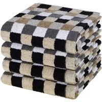 Cawö Handtuch Set Lifestyle, Walkfrottee (Spar-Set, 4-St), 4 X Handtuch im Set - Baumwolle - Saugstark - Weich und pflegeleicht