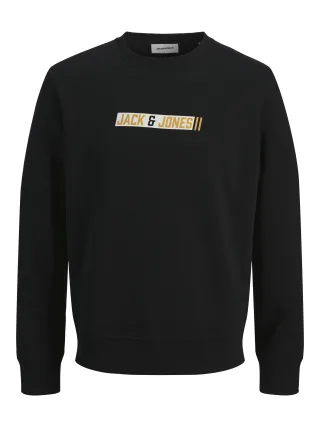 JACK&JONES - JJMUNK SWEAT CREW NECK SN JNR Black - Gr. - 176