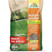 Neudorff Rasendünger Moos- & UnkrautStopp 10 kg, Eisen und Kalium sorgt für dichten Rasen, grünen Rasen ohne Moos und Unkraut