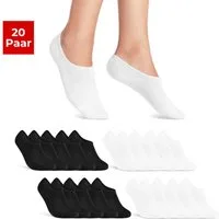 sockenkauf24 Sneakersocken 20 Paar Füßlinge Damen&Herren mit Silikon tief ausgeschnitten