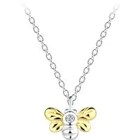 ALEXANDER YORK Kette mit Anhänger BIENE mit Zirkonia in Gold, 2-tlg., 925 Sterling Silber