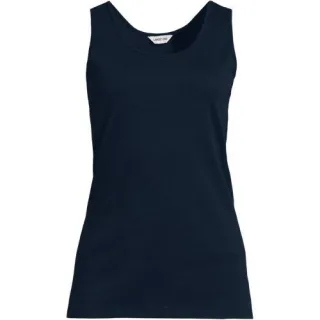 Ärmelloses Top aus Baumwolle für Damen, Damen, size: regular, Blau, Baumwolle, by Lands' End
