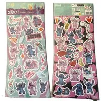 Disney Sticker Lilo&Stitch Aufkleber 2 Bögen über 50 Sticker Klebebilder grün pink, (Set 2-tlg), mit Angel, Stitch, Schrulle und seine Freunde