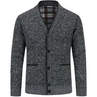 Allthemen Cardigan Herren Strickjacke mit V Ausschnitt Grobstrick Cardigan mit Knöpfen
