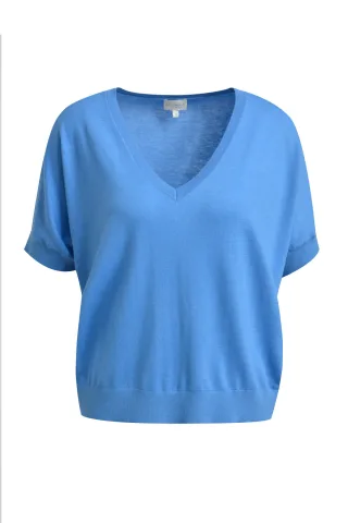 Milano Italy - v-neck sleeveless pullover light blue - Gr. - XL