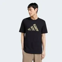adidas Sportswear T-Shirt M CAMO LOGO T mit Rundhalsausschnitt, ohne Verschluss, aus Baumwolle, normale Länge