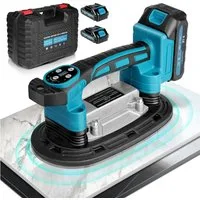 XERSEK Akku-Multifunktionswerkzeug Elektrische Fliesenleger Maschine Fliesenvibrator Fliesenrüttler, 250kg Tragkraft, 9 Gang, mit 2x2.0Ah Akku, 225 * 120mm Saugnapf, Fliesen Vibrationsgerät, Maschine für 0.3-1.8m Wand Bodenfliesen