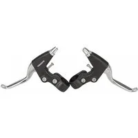 ALHONGA Bremsgriff Alhonga Bremshebel 3 Finger Set Aluminum Silber