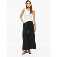 s.Oliver 7/8-Hose Hose Wide-Leg-Hose aus gecrêptem Viskosemix