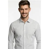 Calvin Klein Langarmhemd THERMO TECH STRIPE FITTED SHIRT