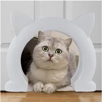 OSTWOLKE Katzenklappe L-XL Katzentür Innentür Haustiertür für Innenbereich Katzen Kätzchen