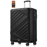 SONGMICS Hartschalen-Trolley Kofferset, 360° Rollen, robuster Reisekoffer, Bordcase, ABS, TSA-Schloss, Zahlenschloss, Koffergurt, erweiterbar, groß