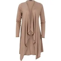malito more than fashion Cardigan malito Damen Cardigan langarm asymetrisch 806 assymetrisches langarm Basic Jäckchen