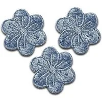 Mono-Quick Aufnäher Bügelbild, Aufbügler, Applikationen, Patches, Flicken, zum aufbügeln, Polyester, Blumen 3 Stück Blüten Pflanze - Größe: 2,2 x 2,2 cm