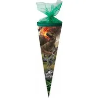 Nestler Schultüte Jurassic World, 50 cm, rund, mit grünem Tüllverschluss