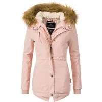 Marikoo Wintermantel Akira edler Winterparka mit Kunstfellkapuze
