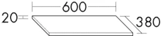 Burgbad Ablage rc40 System PG1 20x600x380 Schilf Matt, ACGN060F4017 ACGN060F4017