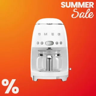 SMEG Kaffeemaschine DCF02WHEU Weiß 50's Retro-Style