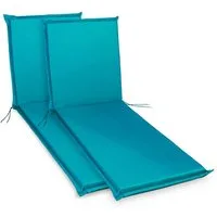 sunnypillow Liegenauflage 190 x 60 cm, 2 Stück Blau