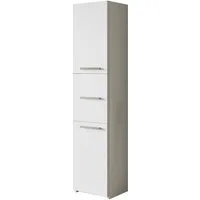 MIRJAN24 Hochschrank S43 2-türig und Schublade, Badezimmerschrank, Seitenschran