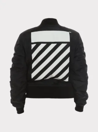 Off-White Diag Bomber Schwarz