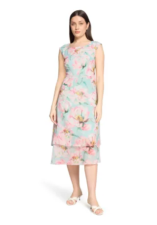 Betty Barclay - Chiffonkleid Mint/Rosé - Gr. - 46