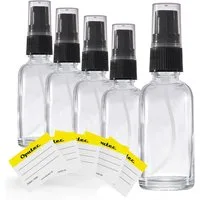 Oputec Seifenspender 5 x 30ml Pumpspender-Flasche - Cremespender, Lotionsflasche, Klarglas, (Sparset, 5x 30ml)