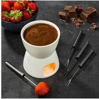 HI Fondue Schokoladen Fondue-Set aus Porzellan Maße: ca. 10,3 x 10,3 x 13cm