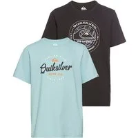 Quiksilver T-Shirt ON POINT FLYIN SHORT SLEEVE TEE PACK YTH (2-tlg) Doppelpack mit 2 T-Shirts, Kurzarm-Design, aus Baumwolle
