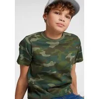 KIDSWORLD T-Shirt in cooler Tarnoptik Kurzarm, stylischer Allover-Druck