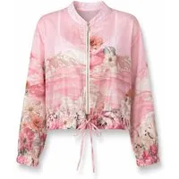 ITALY VIBES Blouson - Blusenjacke - Sommerjacke - All-Over-Print - ITALY VIBES - rosa ONE SIZE- passend für Größen XS-M