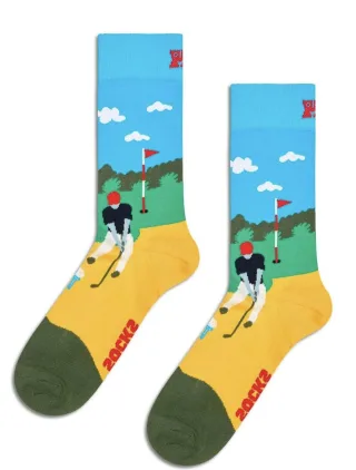 happy socks - Golf Field Sock Blau - Gr. - 43.5