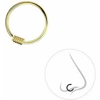 ALEXANDER YORK Nasenpiercing NASENRING 10 mm in Gold, 925 Sterling Silber