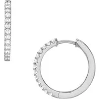 Fossil Paar Creolen Schmuck Geschenk Metall Ohrringe ALL STACKED UP, mit Glasstein