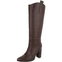 Ital-Design Damen Elegant High-Heel-Stiefel (91154718) Blockabsatz Stiefel in Braun