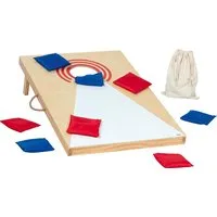goki Spielesammlung Cornhole Wurfspiel - aus Holz, mit 8 Wurfsäckchen, Cornhole Wurfspiel